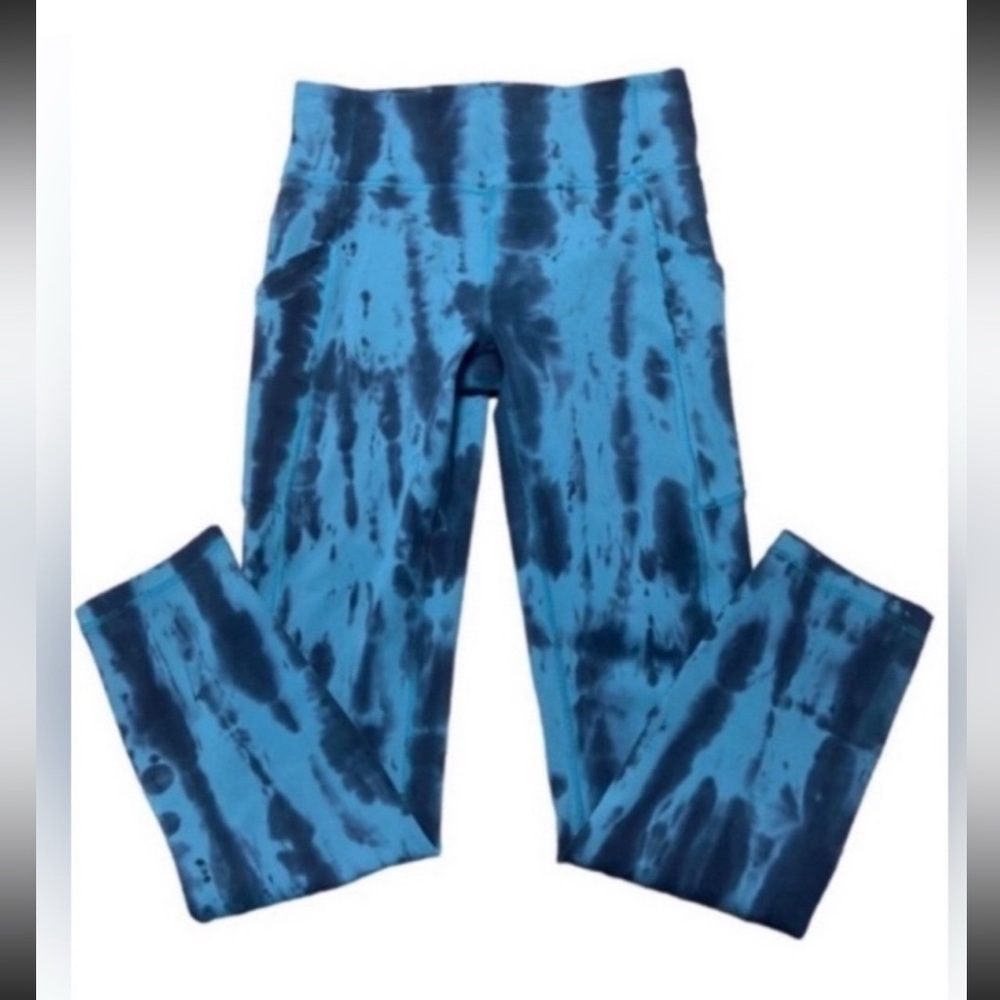 Lululemon Teal Tie Dyed Smoothing Leggings Size 4